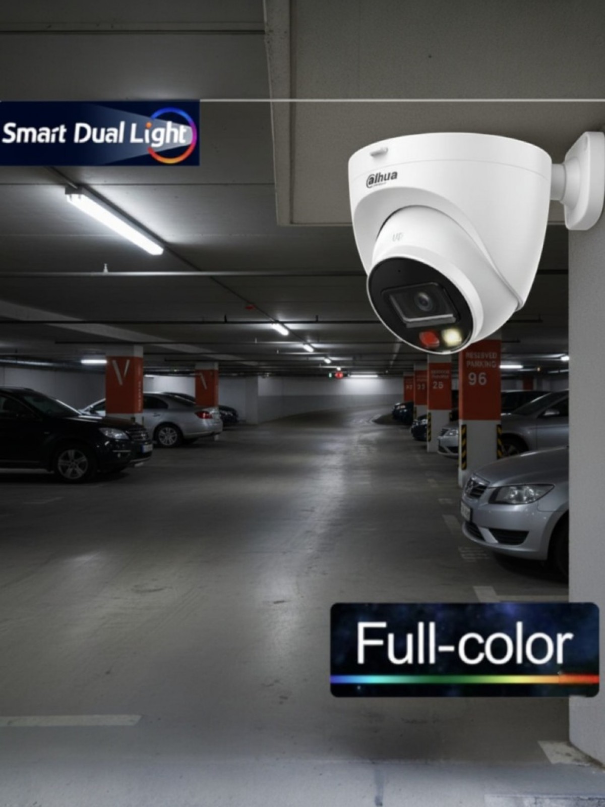 DAHUA IPC-HDW1249T-S-IL 2MP 1080P 2.8MM LENSLİ H265+ SMART DUAL LİGHT AYDINLATMALI SESLİ RENKLİ RENKLİ COLOR DOME IP KAMERA