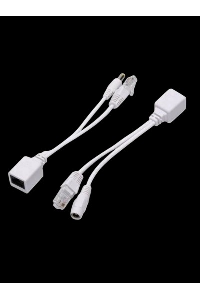 PASİF POE ENJEKTÖR ADAPTÖR SETİ | RJ45 + DC UÇLU | IP KAMERA VE AĞ CİHAZLARIYLA UYUMLU
