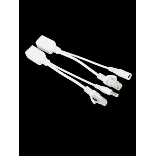 PASİF POE ENJEKTÖR ADAPTÖR SETİ | RJ45 + DC UÇLU | IP KAMERA VE AĞ CİHAZLARIYLA UYUMLU