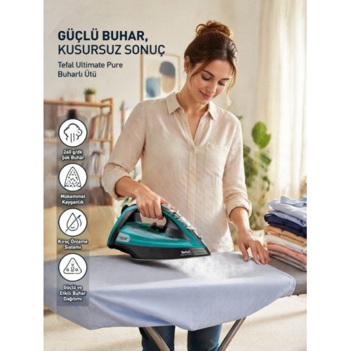 TEFAL ULTİMATE PURE FV9844 KİREÇ AVCISI BUHARLI ÜTÜ 