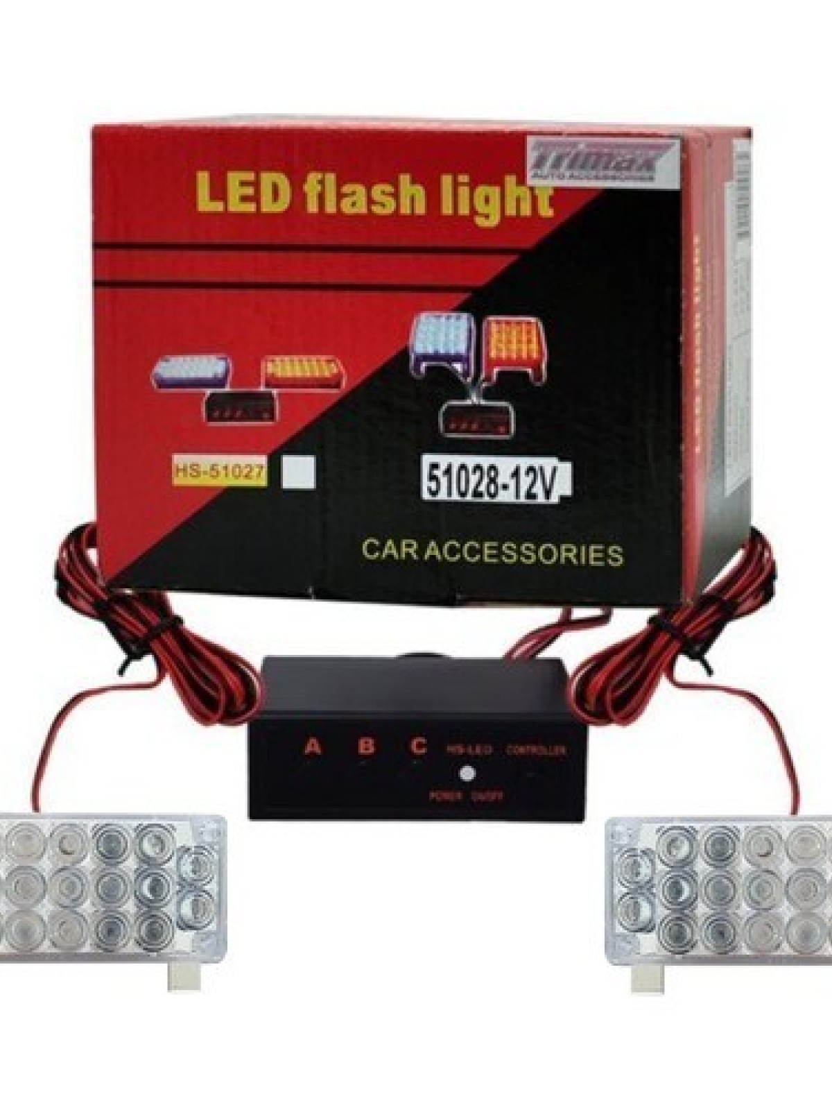 C9 PANJUR ARASI MODLU 44 LEDLİ FLAŞLI KIRMIZI MAVİ LAMBA 22X2