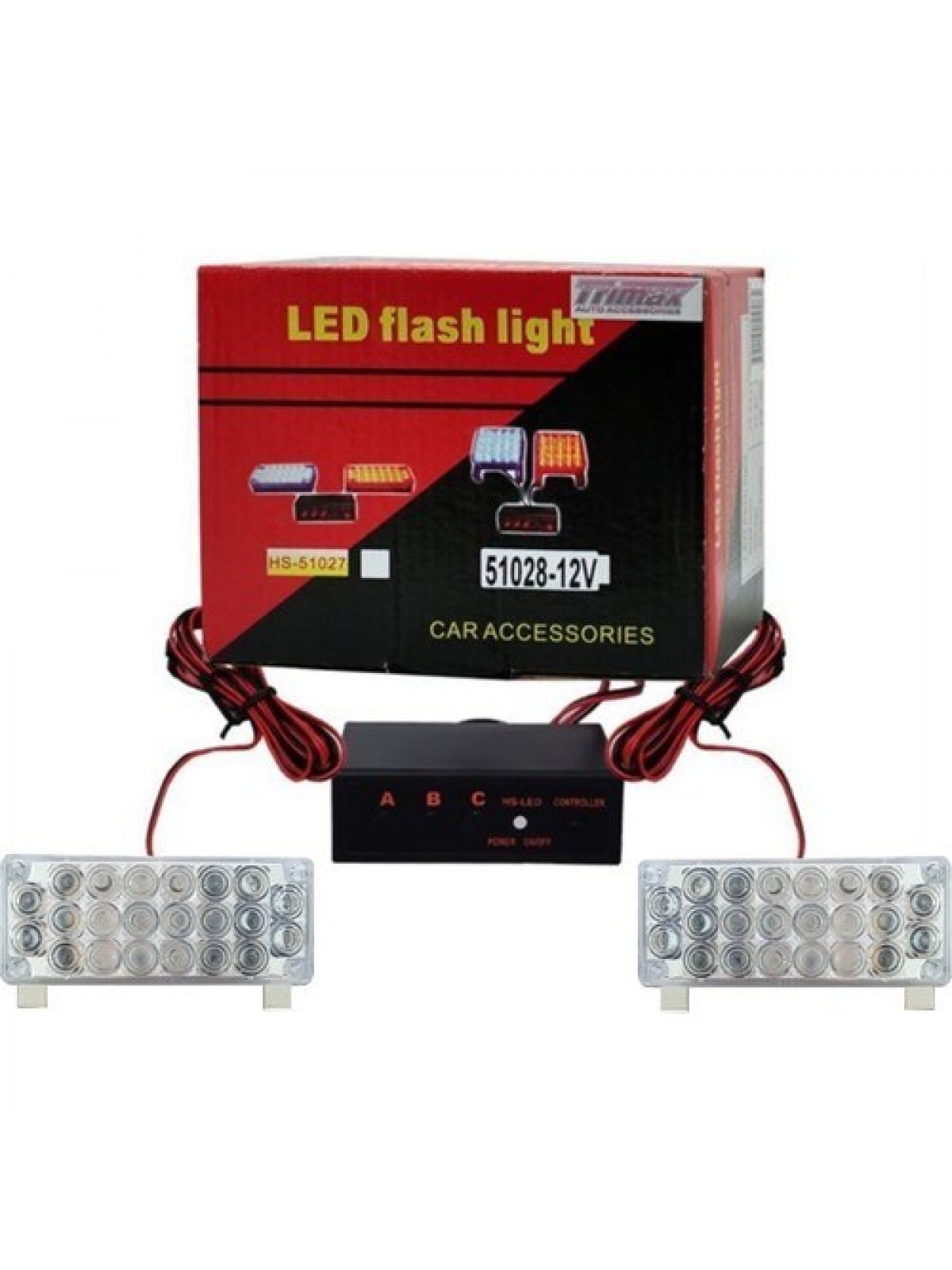 C9 PANJUR ARASI MODLU 44 LEDLİ FLAŞLI KIRMIZI MAVİ LAMBA 22X2