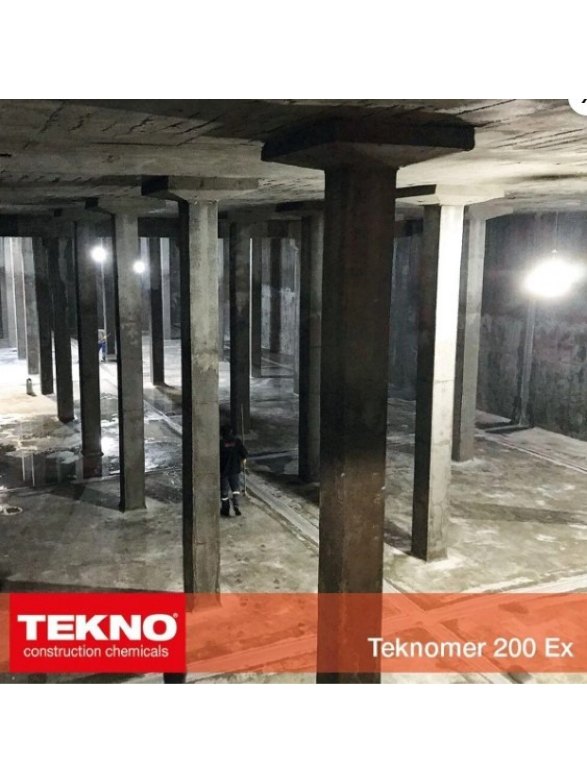 TEKNO TEKNOMAR 200 EX KRİSTALİZE (ÇİFT KOMPONENTLİ KRİSTALİZE SU YALITIM MALZEMESİ) 35 KG SET 