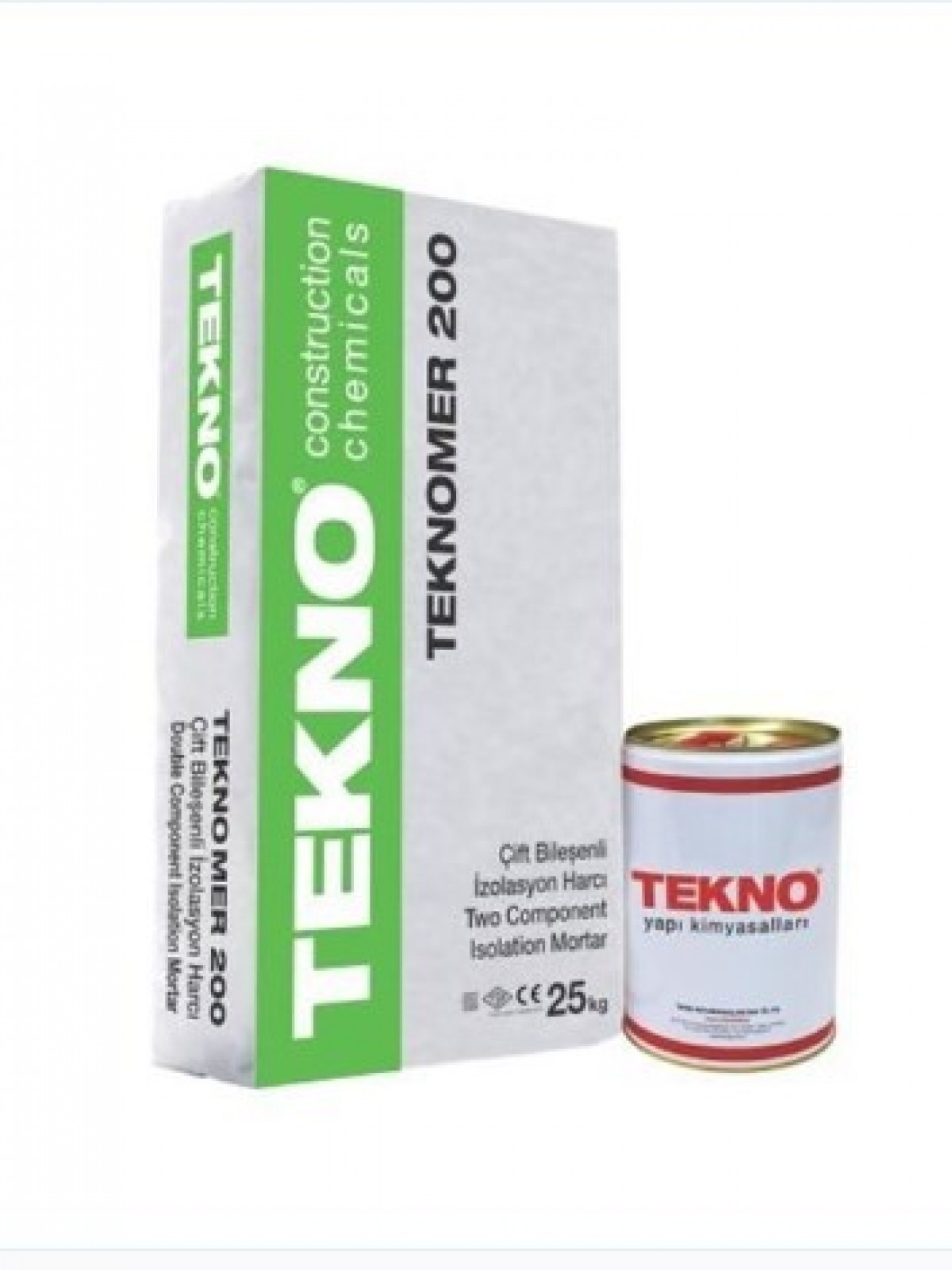 TEKNO  TEKNOMER 200 KRİSTALİZE ÇİFT BİLEŞENLİ YARI ELASTİK SU YALITIM MALZEMESİ 25 KG SET 