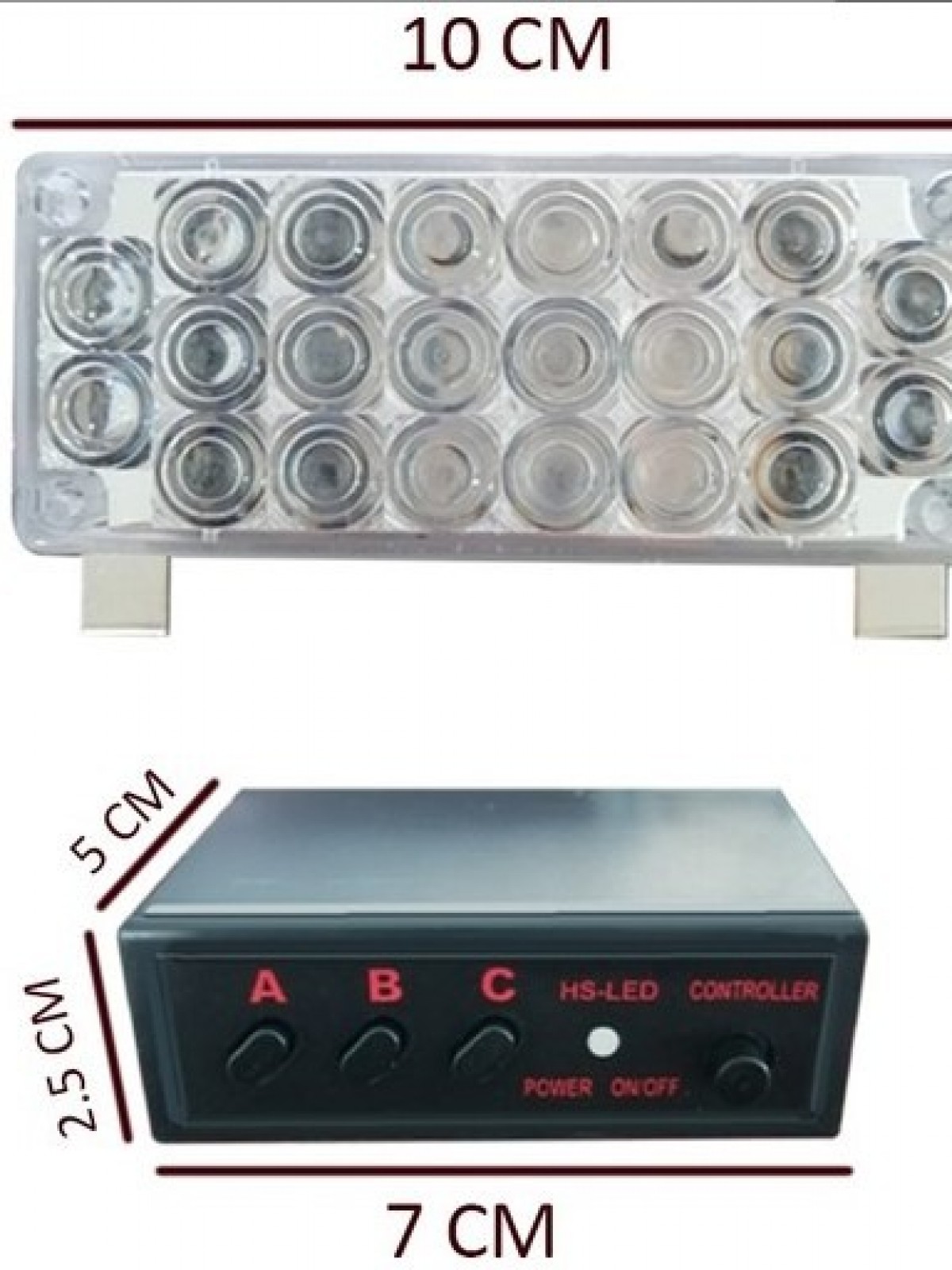 C9 PANJUR ARASI MODLU 44 LEDLİ FLAŞLI KIRMIZI MAVİ LAMBA 22X2