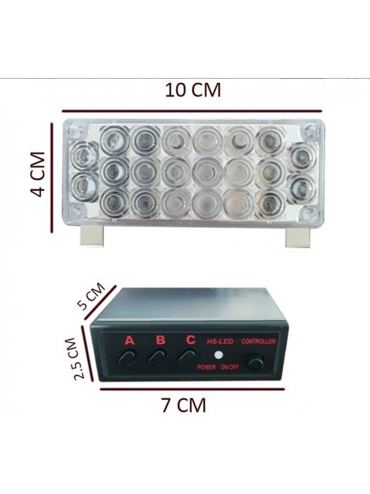 C9 PANJUR ARASI MODLU 44 LEDLİ FLAŞLI KIRMIZI MAVİ LAMBA 22X2
