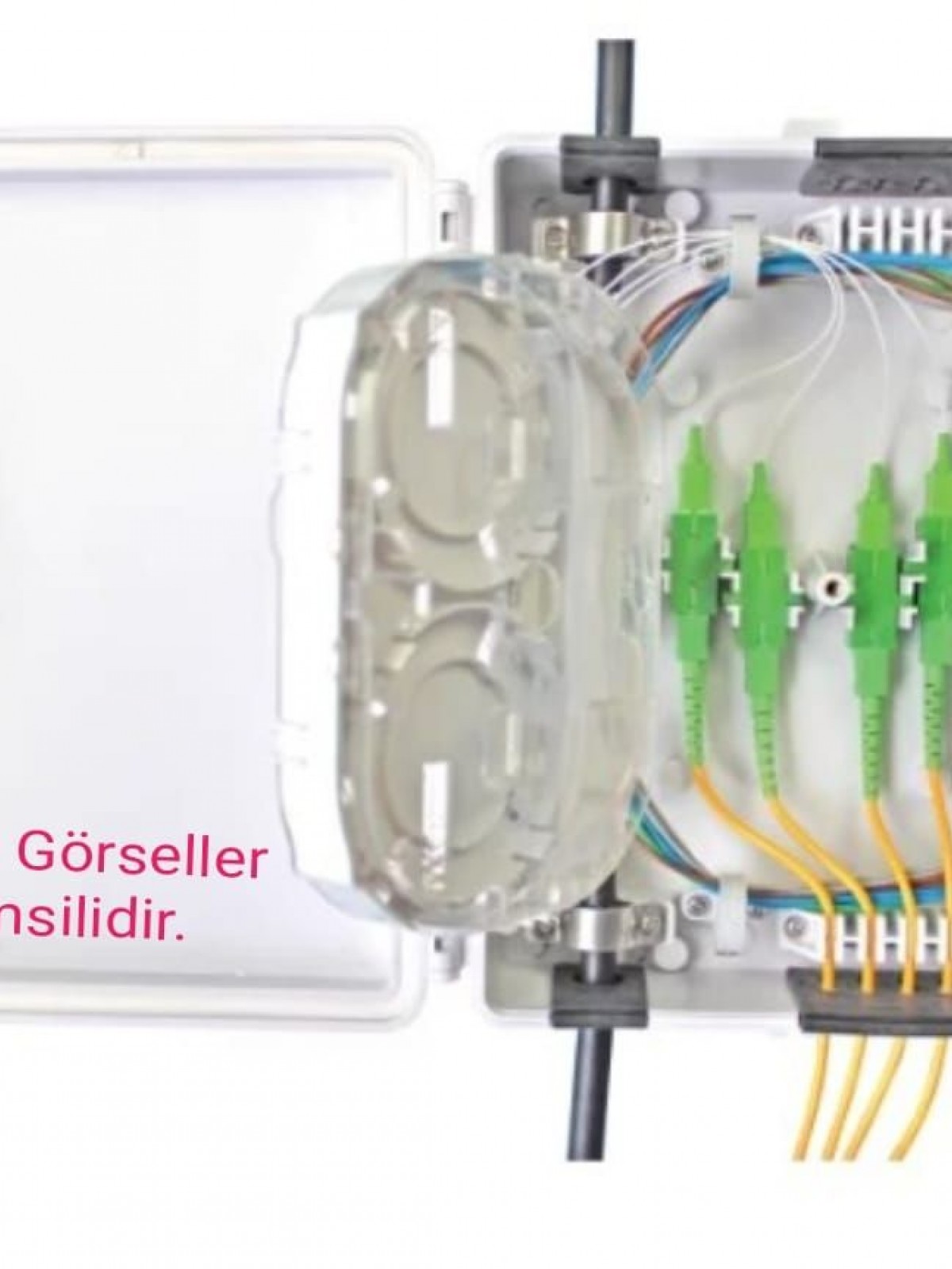 ARS FİBER OPTİK PATCH PANEL SC/SX 4 PORT EK KASET DAHİL (PLASTİK SONLANDIRMA KUTUSU)