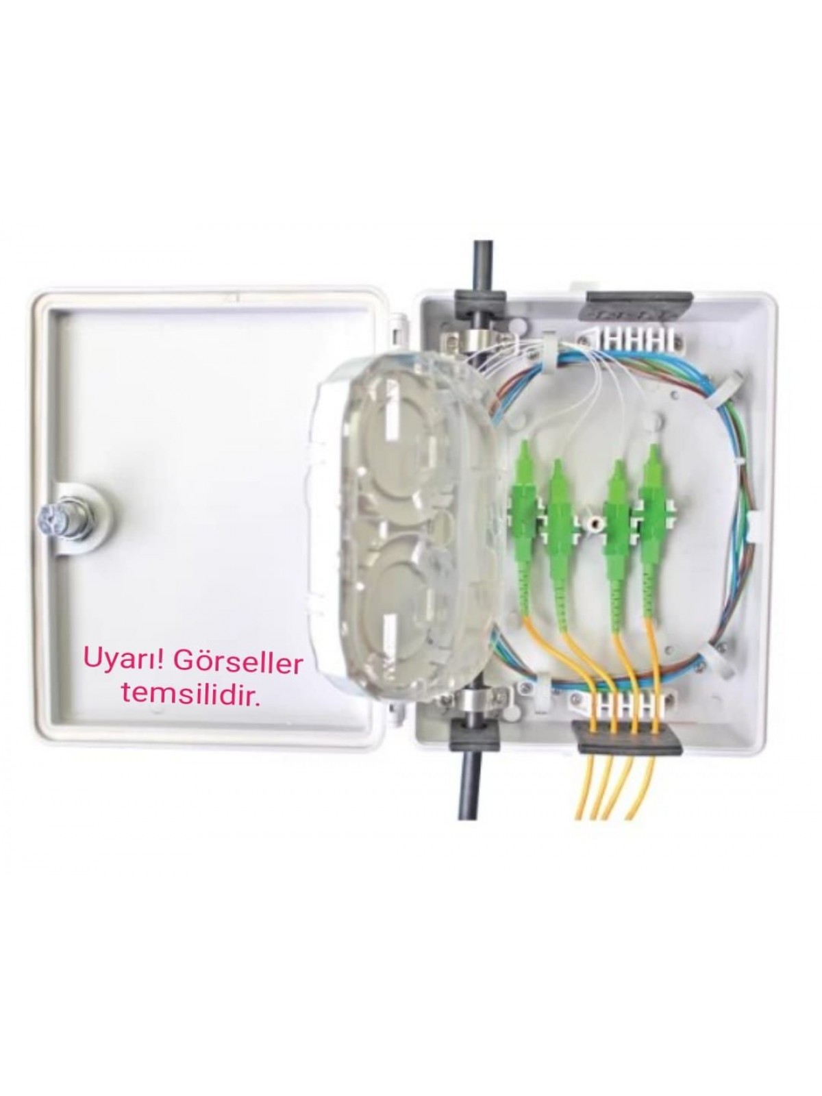 ARS FİBER OPTİK PATCH PANEL SC/SX 4 PORT EK KASET DAHİL (PLASTİK SONLANDIRMA KUTUSU)