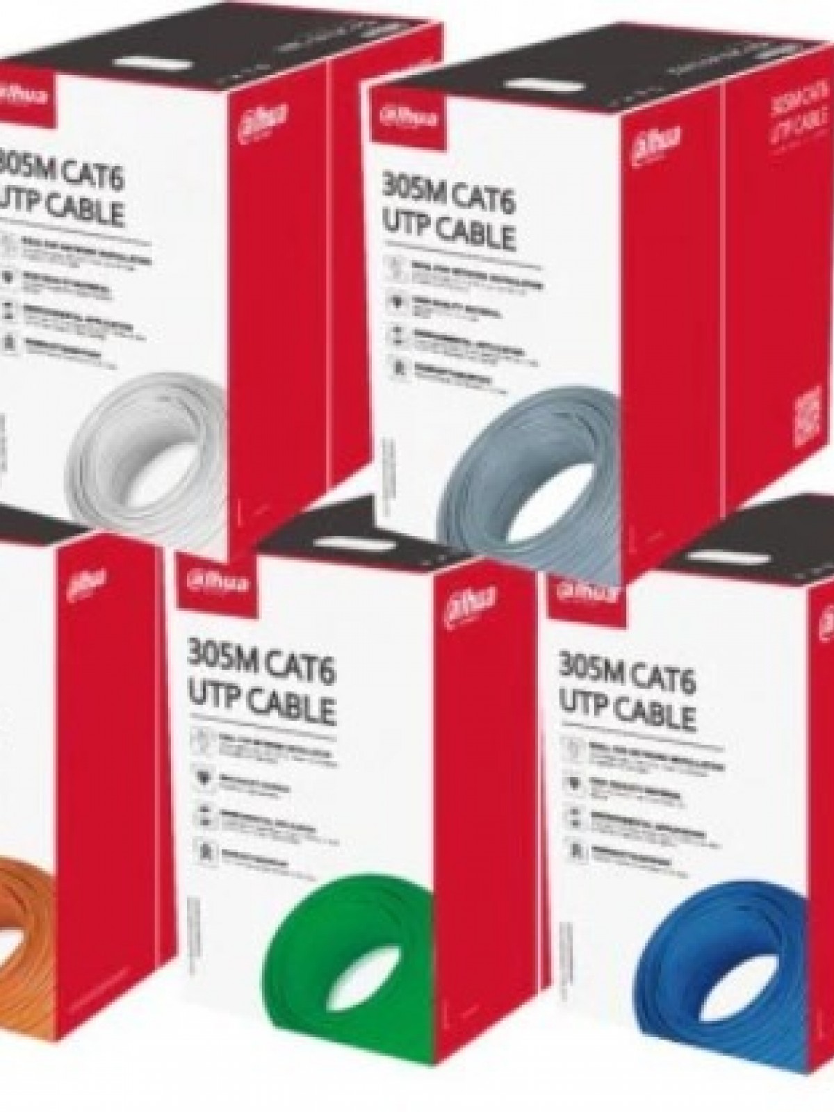 CAT6 4x2x23 AWG DAHUA PFM920I-6UN-C UTP 305 MT SAF BAKIR LSZH KABLO