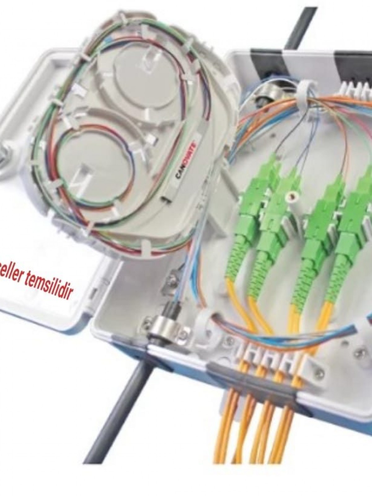 ARS FİBER OPTİK PATCH PANEL SC/SX 4 PORT EK KASET DAHİL (PLASTİK SONLANDIRMA KUTUSU)