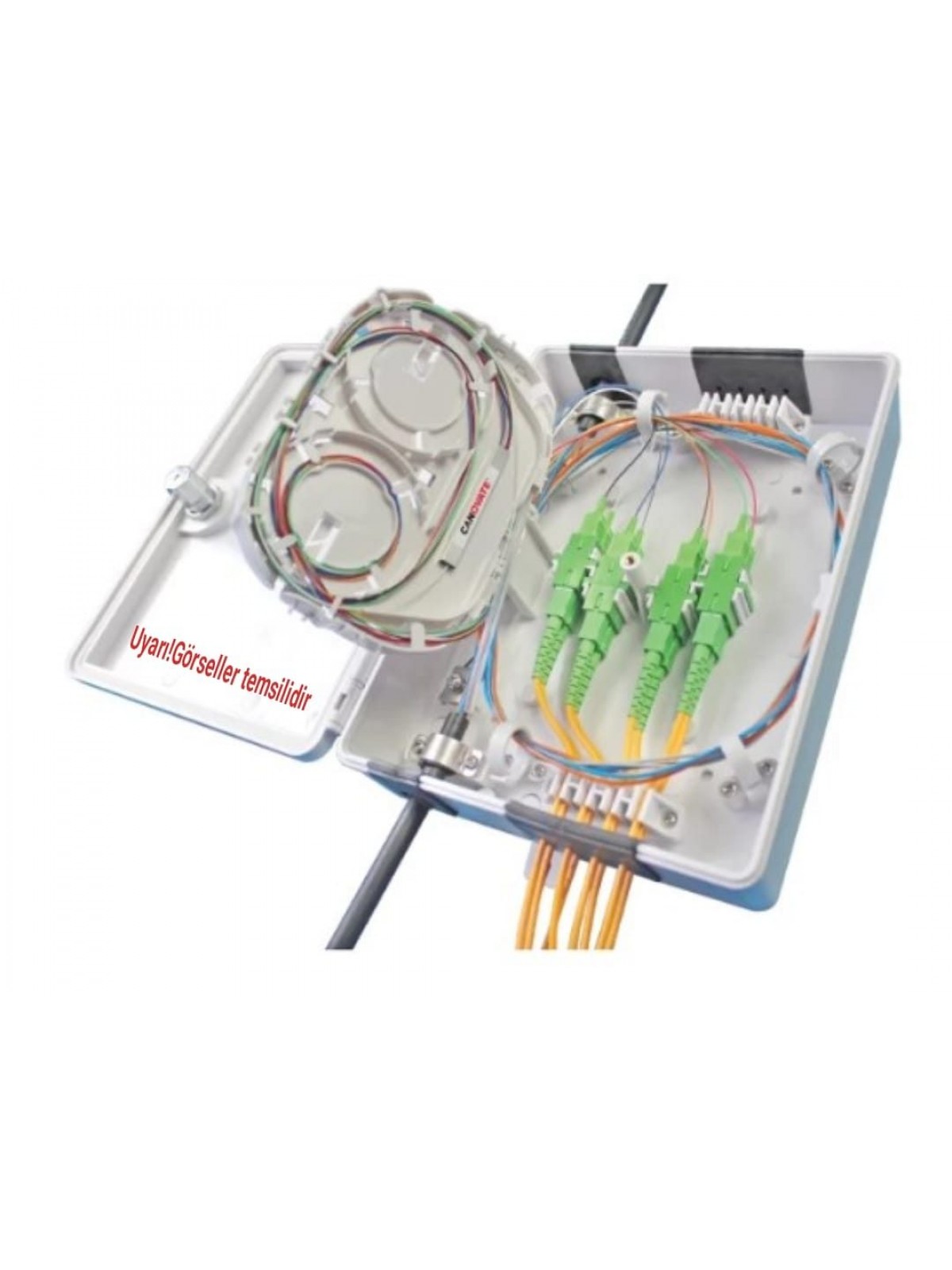 ARS FİBER OPTİK PATCH PANEL SC/SX 4 PORT EK KASET DAHİL (PLASTİK SONLANDIRMA KUTUSU)