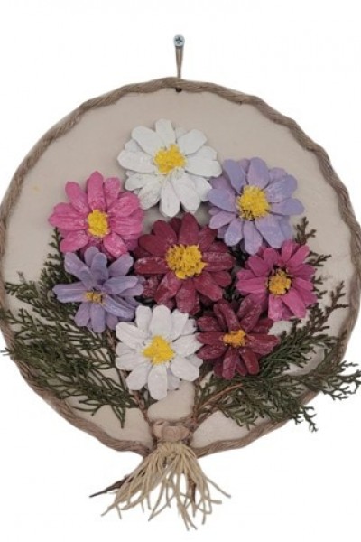 SONSUZ BAHAR BUKETİ TEMALI DUVAR SÜSÜ TABLO 