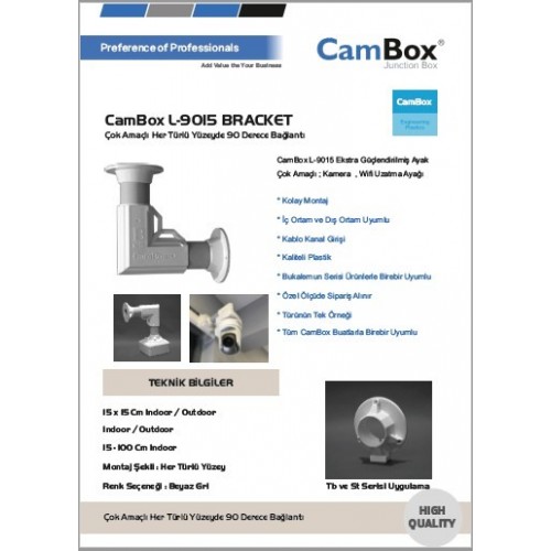 CAMBOX L-9015 BRACKET BEYAZ