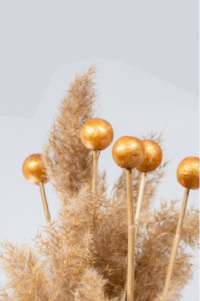 DEKORATİF PAMPAS ÇİÇEKLİ BLOK VAZO 