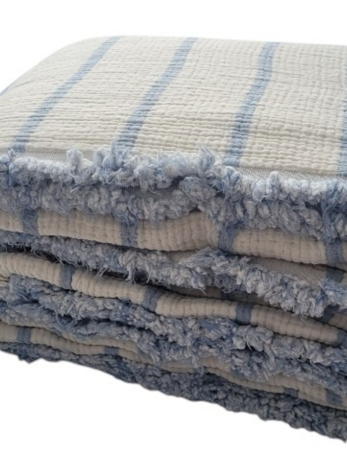 DESTİNY HOMETEX MÜSLİN YORGAN( KREM/MAVİ ÇİZGİLİ DESENLİ) ÇİFT KİŞİLİK 180X250 CM