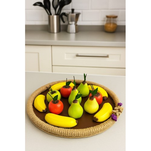 DEKORATİF YAPAY MEYVELİ TEPSİ