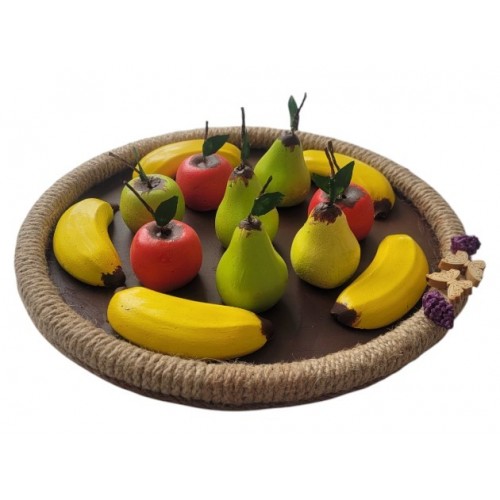 DEKORATİF YAPAY MEYVELİ TEPSİ