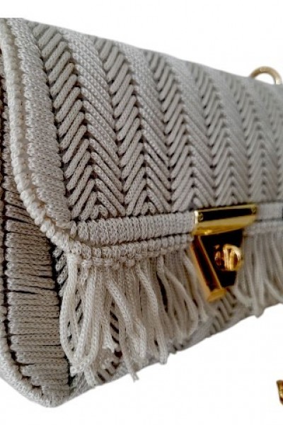 CREAM CASUAL KANVAS  OMUZ ÇANTASI