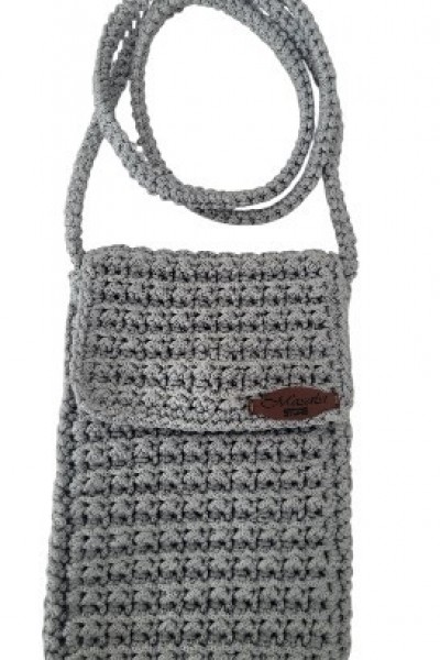 GRAY CASUAL MAKROME OMUZ ÇANTASI(TELEFONLUK)