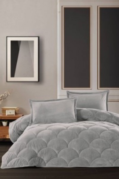 TEK KİŞİLİK WELSOFT YORGAN FLUFFY V2 ANTRASİT(AÇIK ANTRASİT GRİ )