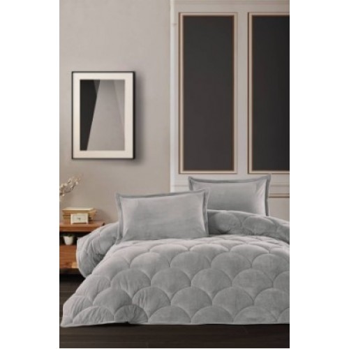 TEK KİŞİLİK WELSOFT YORGAN FLUFFY V2 ANTRASİT(AÇIK ANTRASİT GRİ )