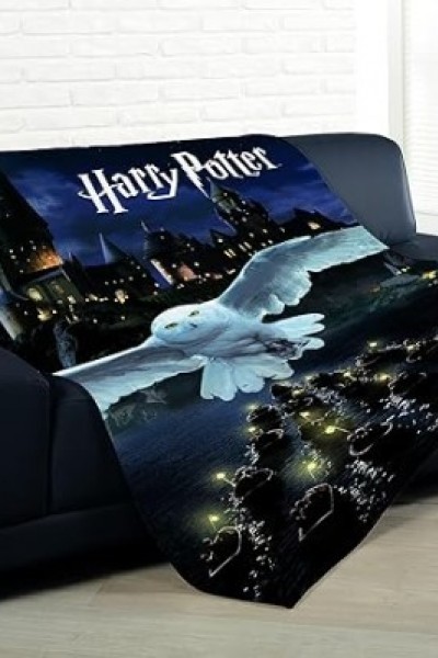 SEVİMLİ HARRY POTTER  HOGWARTS VE BAYKUŞLU POLAR BATTANİYE ( (LACİVERT)