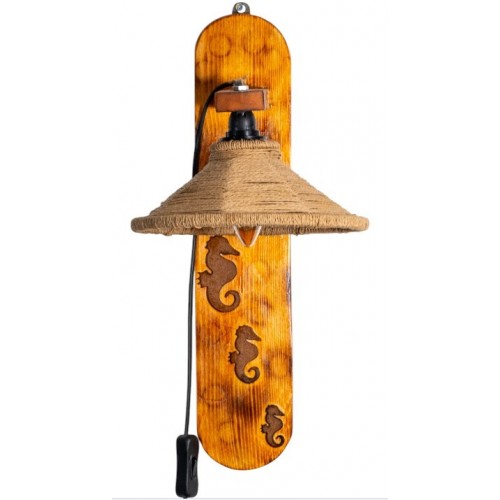 MASALSI AHŞAP APLİK ( DENİZ ATI ROLYEFLİ)