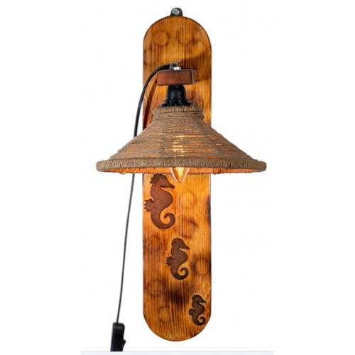 MASALSI AHŞAP APLİK ( DENİZ ATI ROLYEFLİ)