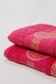 YALDIZ DESENLİ 2’Lİ BANYO HAVLU TAKIMI (FUŞYA)