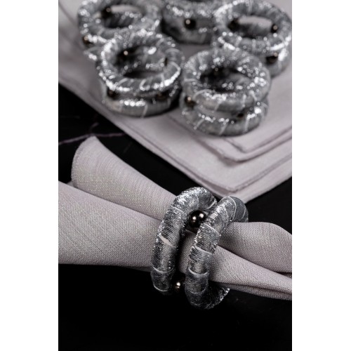 MASALSI KUMAŞ PEÇETE (GRİ)+ MASALSI KUMAŞ PEÇETE YÜZÜKLÜĞÜ  (GÜMÜŞ RENK) 