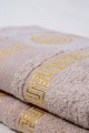 YALDIZ DESENLİ 2’Lİ BANYO HAVLU TAKIMI (ÇÖL KAHVESİ)