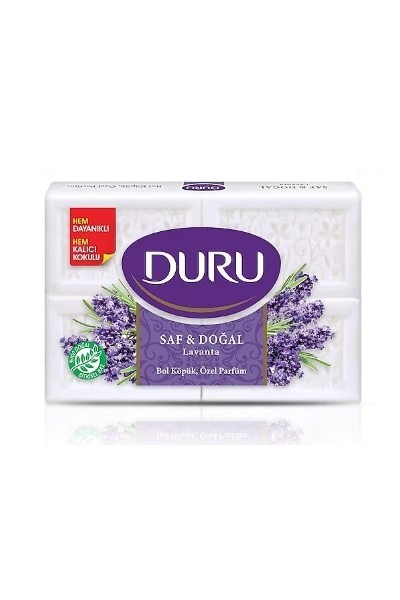 DURU SAF & DOĞAL LAVANTA BANYO SABUNU 4X150 600 GR DURU SAF & DOĞAL LAVANTA BANYO SABUNU 4X150 600 GR