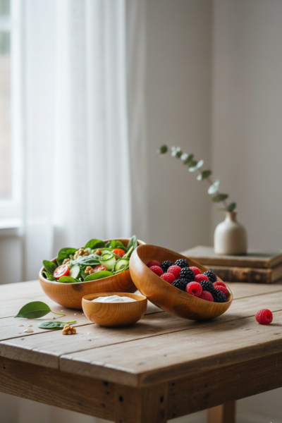 MASALSI SUNUMLUK ÜÇLÜ AHŞAP SERVİS TABAĞI 