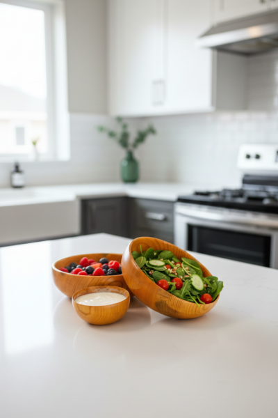 MASALSI SUNUMLUK ÜÇLÜ AHŞAP SERVİS TABAĞI 