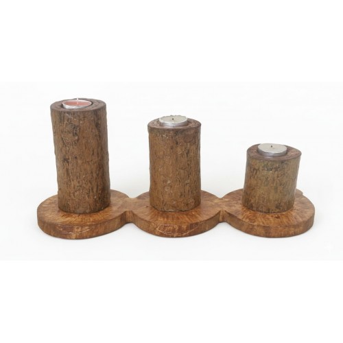 MASALSI AHŞAP 3 LÜ MUMLUK