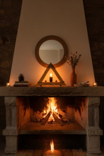 AHŞAP ÜÇGEN ABAJUR