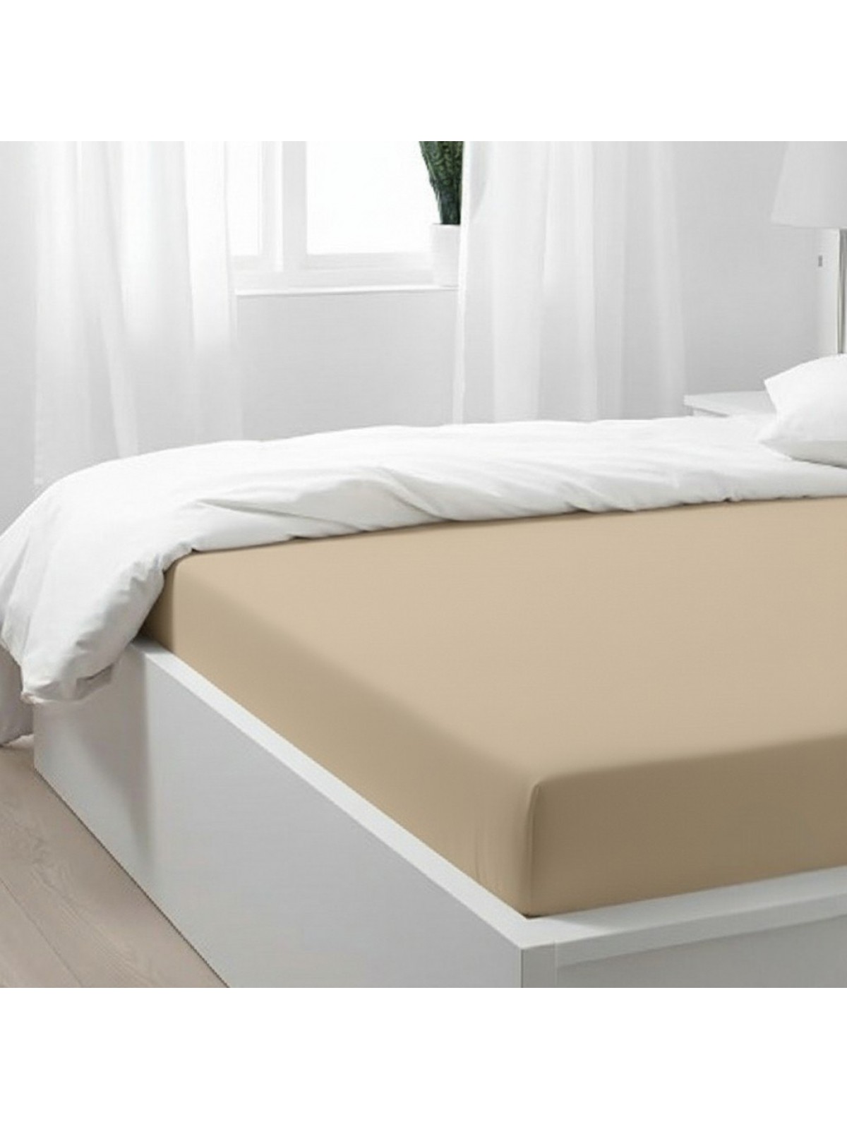 MANOA ÇİFT KİŞİLİK BATTAL BOY (180 x 200 ) FİTTED ÇARŞAF ( AÇIK KAHVERENGİ )