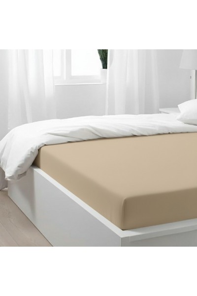 MANOA ÇİFT KİŞİLİK BATTAL BOY (180 x 200 ) FİTTED ÇARŞAF ( AÇIK KAHVERENGİ )