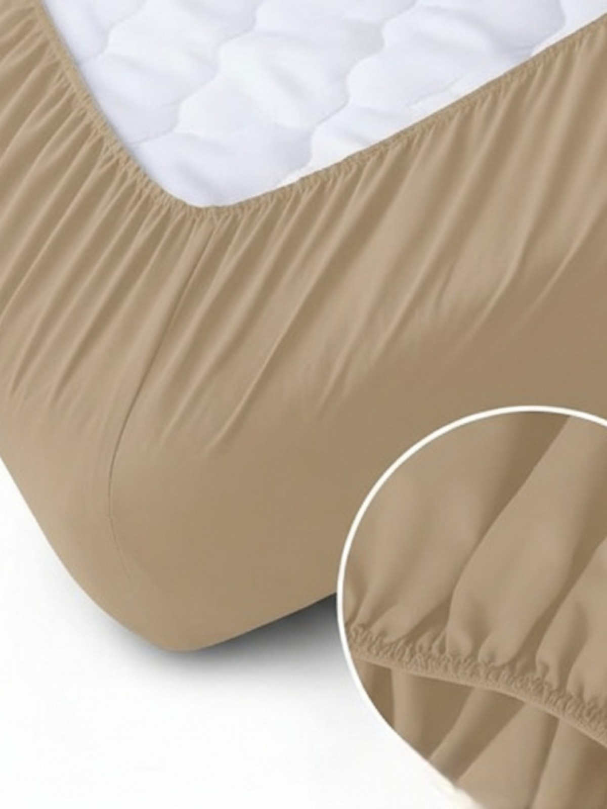 MANOA ÇİFT KİŞİLİK BATTAL BOY (180 x 200 ) FİTTED ÇARŞAF ( AÇIK KAHVERENGİ )