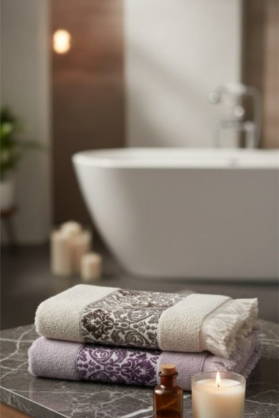 EL-YÜZ  HAVLUSU CAKARLI/DESENLİ 2'Lİ TAKIM