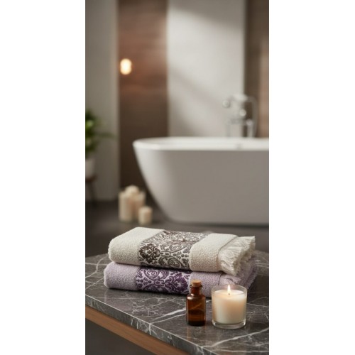 EL-YÜZ  HAVLUSU CAKARLI/DESENLİ 2'Lİ TAKIM