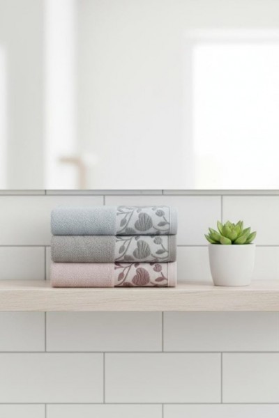 EL-YÜZ  HAVLUSU DESENLİ 3 'LÜ TAKIM