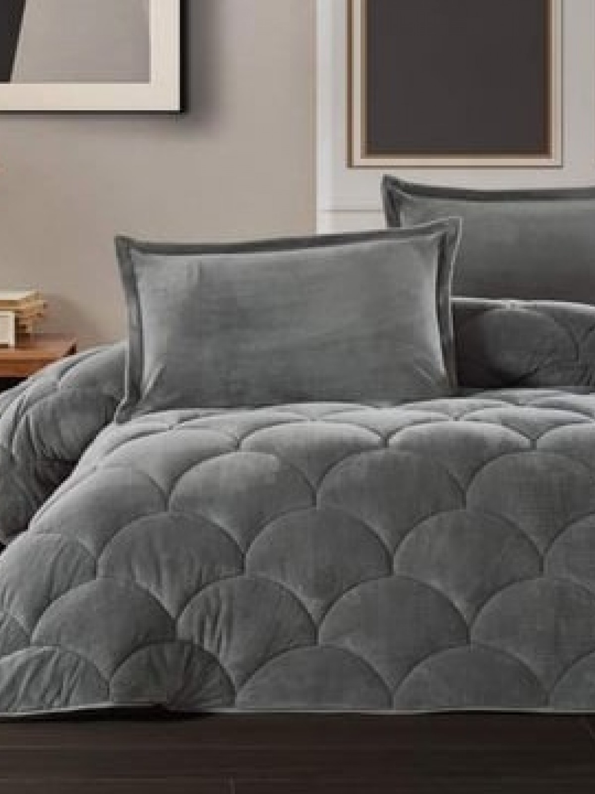  ÇİFT KİŞİLİK WELSOFT YORGAN FLUFFY V2 (KOYU ANTRASİT )