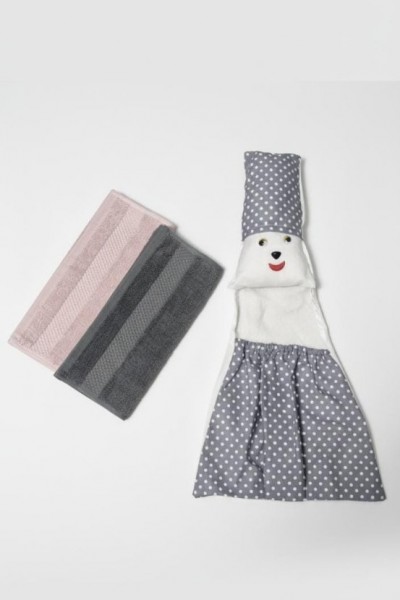 RENKLİ MUTFAK HAVLUSU 2’ Lİ TAKIM + BÜYÜK BOY POŞETLİK