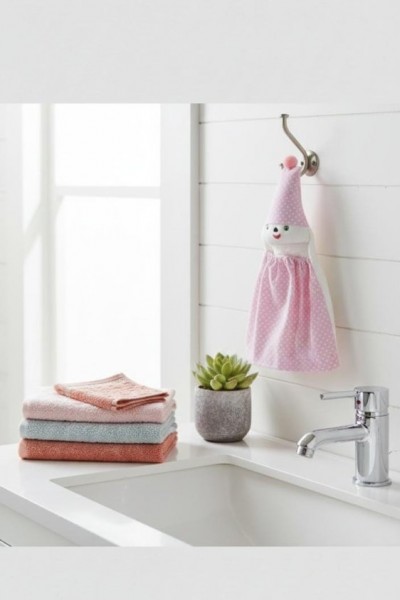 EL/YÜZ VE MUTFAK HAVLUSU 3'LÜ TAKIM  + BÜYÜK BOY POŞETLİK