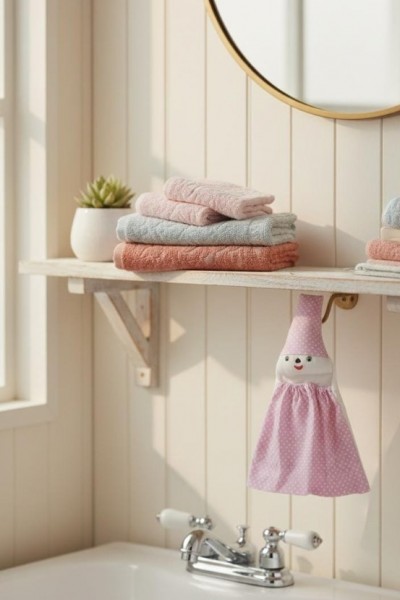 EL/YÜZ VE MUTFAK HAVLUSU 3'LÜ TAKIM  + BÜYÜK BOY POŞETLİK