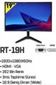 RETRO RT19H 19'' 60 3SMS (HDMI+VGA ) HD LED MONİTÖR (48.3cm)