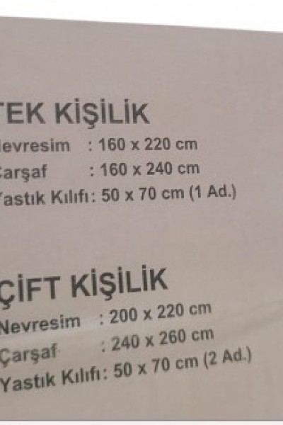 ÇABUK HOME COLLECTION NEVRESİM TAKIMI (ÇİFT KİŞİLİK)