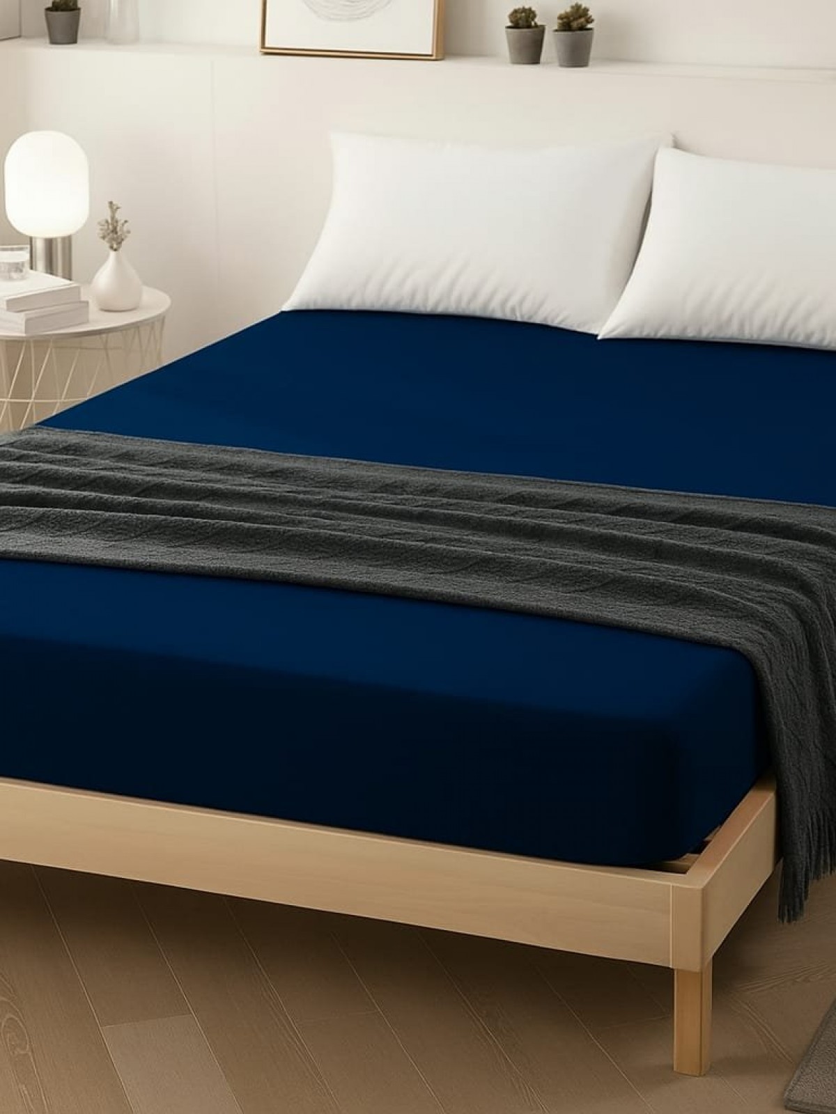 MANOA TEK KİŞİLİK 100x200 FİTTED ÇARŞAF ( KOYU MAVİ )