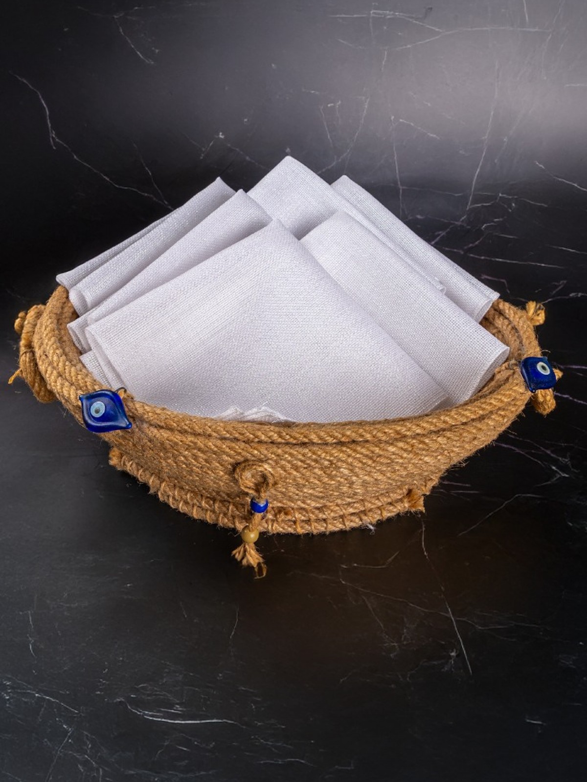 MASALSI KUMAŞ PEÇETE (BEYAZ)+ MASALSI KUMAŞ PEÇETE YÜZÜKLÜĞÜ  (KIRMIZI)